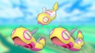Shiny Dunsparce, Shiny Dudunsparce and Shiny Dudunsparce Three-Segment Form (Image via The Pokemon Company)